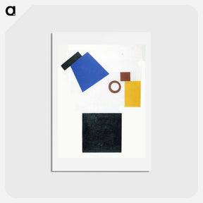 アートポストカード-Suprematism. Two Dimensional Self Portrait - カジミール マレーヴィチ Postcard.