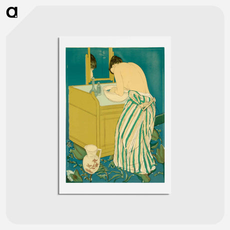 アートポストカード-Woman Bathing - メアリー カサット Postcard.