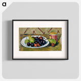 Plate with Fruit and Pot of Preserves - Paul Cezanne Poster.