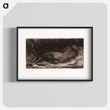 アートポスター-Makaava alaston musta nainen - レンブラント ファン レイン Poster.