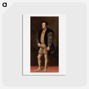 アートポストカード-Portrait of Philip II - ティツィアーノ ヴェチェッリオ Postcard.