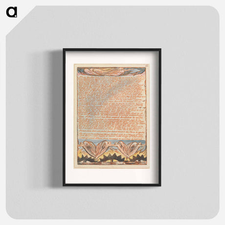 アートポスター-Jerusalem, Plate 22, "Albion thy Fear has made me tremble" - ウィリアム ブレイク Poster.