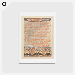 アートポストカード-Jerusalem, Plate 22, "Albion thy Fear has made me tremble" - ウィリアム ブレイク Postcard.