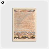 アートポストカード-Jerusalem, Plate 22, "Albion thy Fear has made me tremble" - ウィリアム ブレイク Postcard.