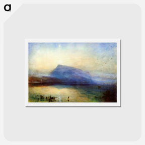 アートポストカード-The Blue Rigi Lake of Lucerne Sunrise - ウィリアム ターナー Postcard.
