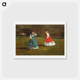 アートポストカード-A Game of Croquet - ウィンスロー ホーマー Postcard.