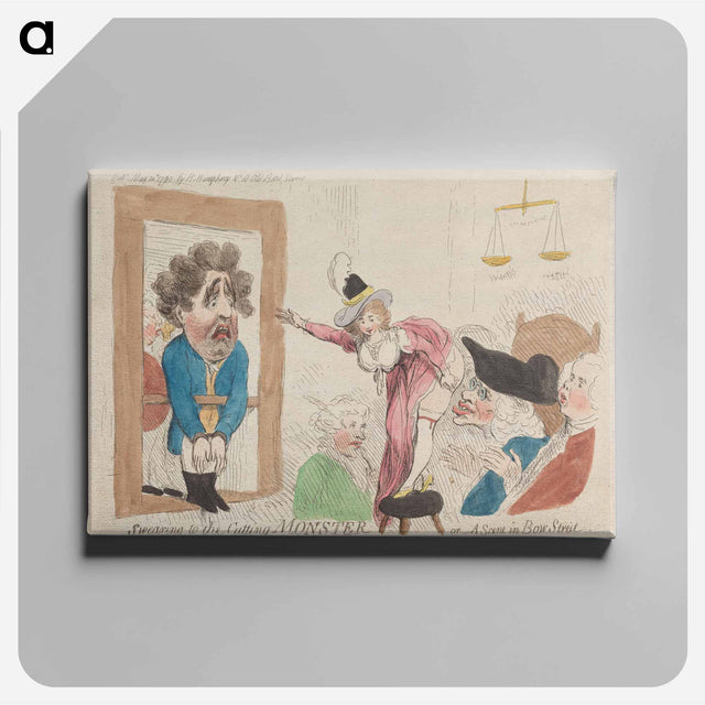 アートパネル-Swearing to the Cutting Monster or - A Scene in Bow Street
 - イェール大学アートギャラリー Canvas.