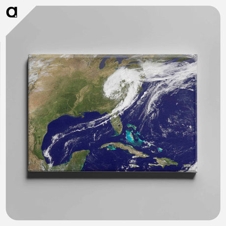 アートパネル-Giant Apostrophe from Strong Eastern U.S. Low Pressure
 - 上空からの地球 Canvas.