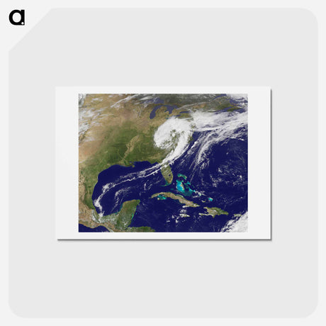 アートポストカード-Giant Apostrophe from Strong Eastern U.S. Low Pressure
 - 上空からの地球 Postcard.