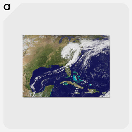 アートポストカード-Giant Apostrophe from Strong Eastern U.S. Low Pressure
 - 上空からの地球 Postcard.
