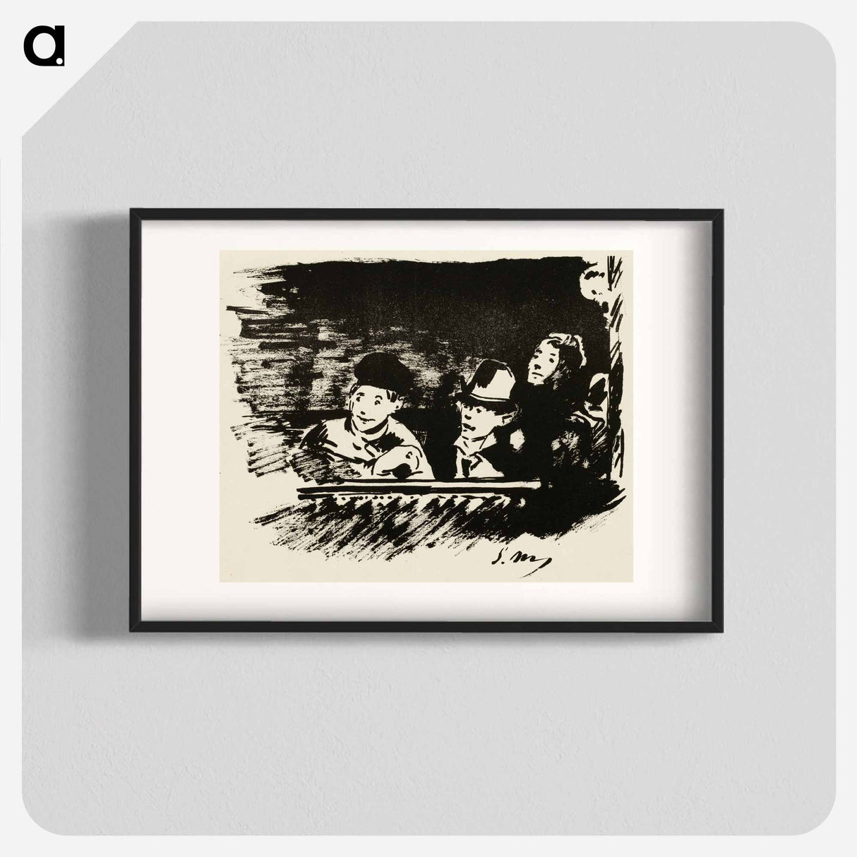 アートポスター-In the Upper Gallery - エドゥアール マネ Poster.