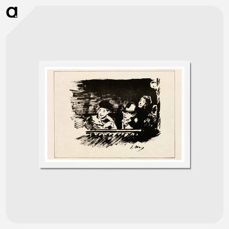 アートポストカード-In the Upper Gallery - エドゥアール マネ Postcard.