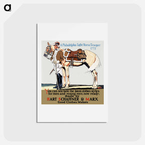 アートポストカード-A Philadelphia light horse trooper - エドワード ペンフィールド Postcard.