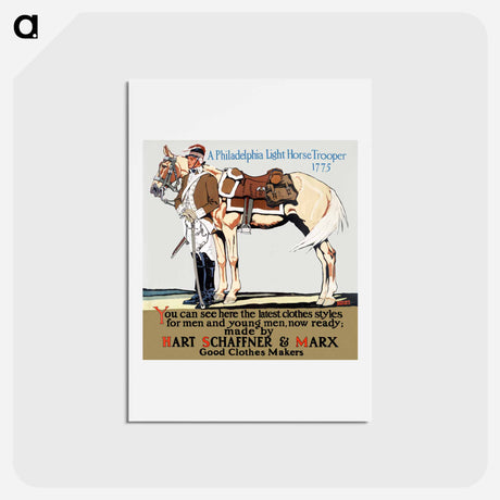 アートポストカード-A Philadelphia light horse trooper - エドワード ペンフィールド Postcard.