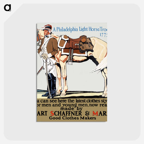アートポストカード-A Philadelphia light horse trooper - エドワード ペンフィールド Postcard.
