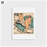 アートポストカード-Women Bathing Between White Stones - エルンスト ルートヴィヒ キルヒナー Postcard.