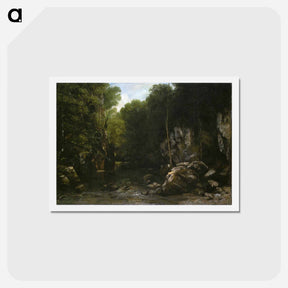 アートポストカード-Solitude - ギュスターヴ クールベ Postcard.