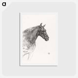 アートポストカード-Old Horse - アンリ ド トゥールーズ ロートレック Postcard.