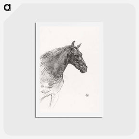 アートポストカード-Old Horse - アンリ ド トゥールーズ ロートレック Postcard.