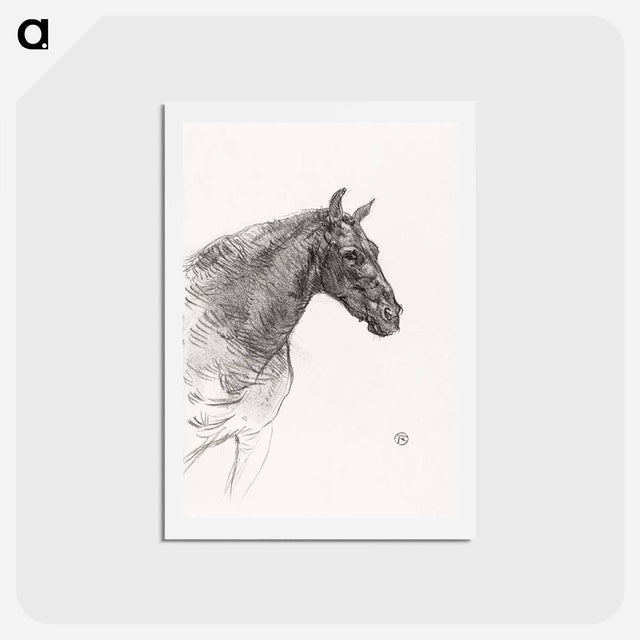 アートポストカード-Old Horse - アンリ ド トゥールーズ ロートレック Postcard.