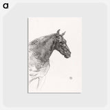 アートポストカード-Old Horse - アンリ ド トゥールーズ ロートレック Postcard.
