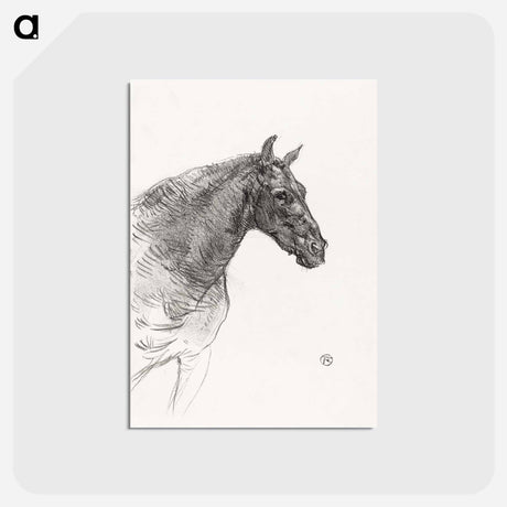 アートポストカード-Old Horse - アンリ ド トゥールーズ ロートレック Postcard.