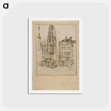 Flower Market and Butter Tower, Rouen
 - ジョセフ ペネル Postcard.