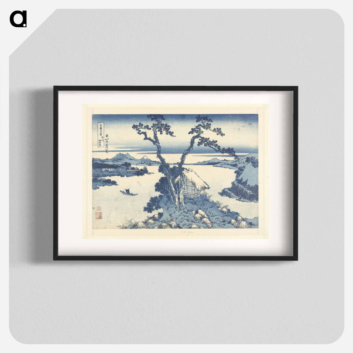 A View of Mount Fuji Across Lake Suwa - Katsushika Hokusai Poster.