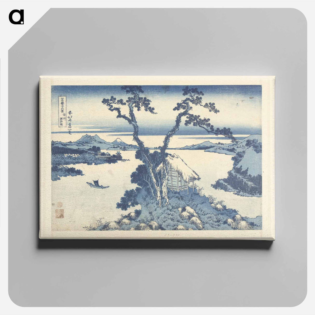 A View of Mount Fuji Across Lake Suwa - 葛飾 北斎 Canvas.