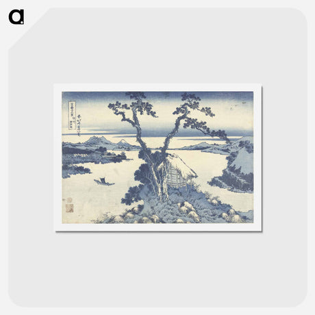 アートポストカード-A View of Mount Fuji Across Lake Suwa - 葛飾 北斎 Postcard.