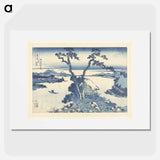 A View of Mount Fuji Across Lake Suwa - Katsushika Hokusai Poster.