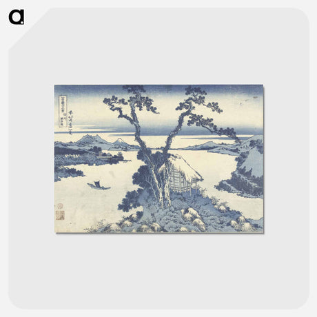 アートポストカード-A View of Mount Fuji Across Lake Suwa - 葛飾 北斎 Postcard.