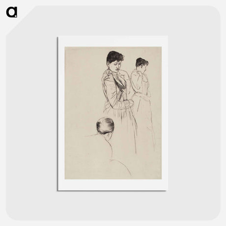 アートポストカード-The Fitting - メアリー カサット Postcard.