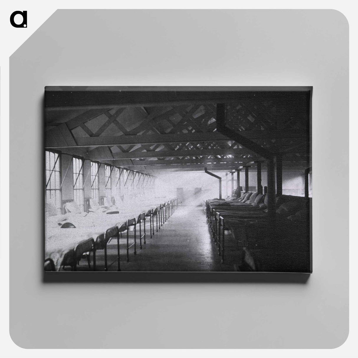 アートパネル-Interior View of Contagious Ward, U.S. American National Red Cross Hospital No. 4, Liverpool, England
 - 国立医学図書館 Canvas.
