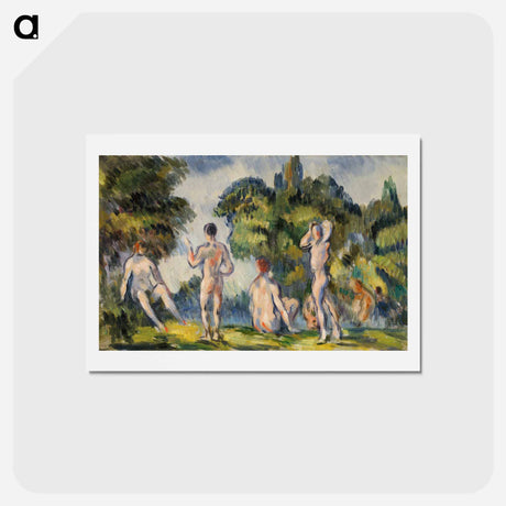 アートポストカード-Bathers - ポール セザンヌ Postcard.