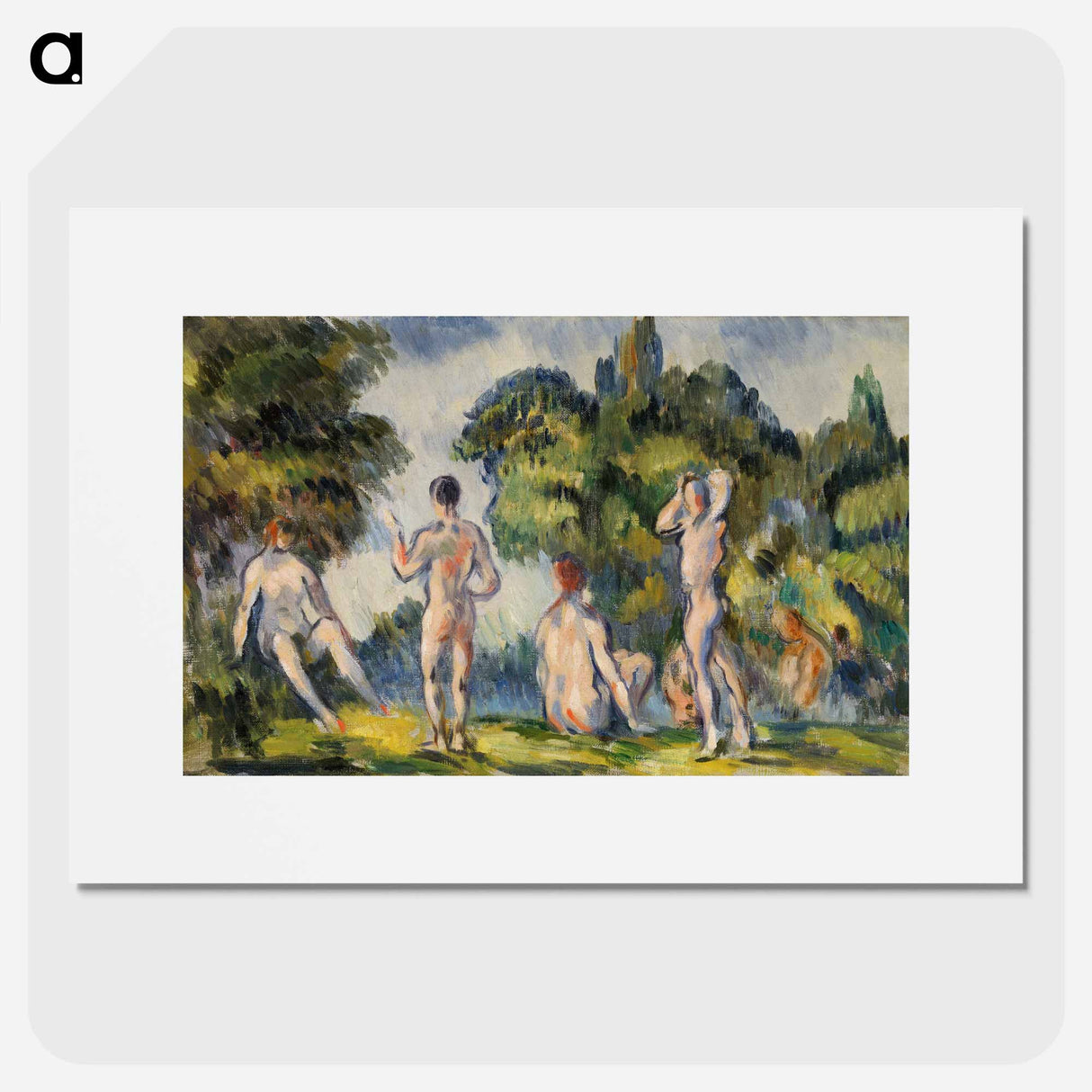 Bathers - Paul Cezanne Poster.