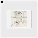 アートポストカード-Bust of a Young Breton Woman - ポール ゴーギャン Postcard.