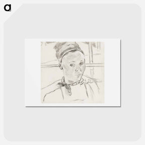 アートポストカード-Bust of a Young Breton Woman - ポール ゴーギャン Postcard.