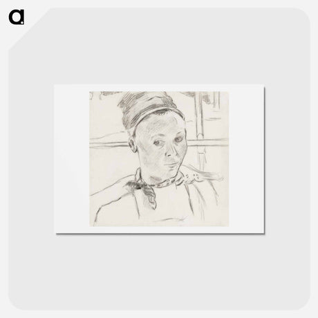 アートポストカード-Bust of a Young Breton Woman - ポール ゴーギャン Postcard.