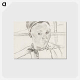アートポストカード-Bust of a Young Breton Woman - ポール ゴーギャン Postcard.