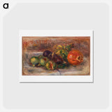 アートポストカード-Pomegranate and Figs - ピエール オーギュスト ルノワール Postcard.