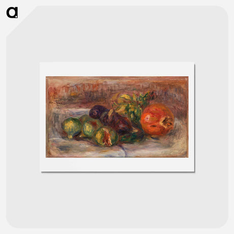 アートポストカード-Pomegranate and Figs - ピエール オーギュスト ルノワール Postcard.