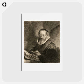 アートポストカード-Jan cornelisz. sylvius, the preacher - レンブラント ファン レイン Postcard.