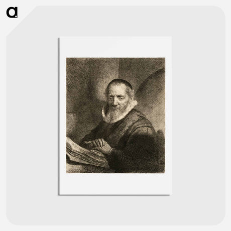 アートポストカード-Jan cornelisz. sylvius, the preacher - レンブラント ファン レイン Postcard.