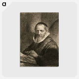 アートポストカード-Jan cornelisz. sylvius, the preacher - レンブラント ファン レイン Postcard.