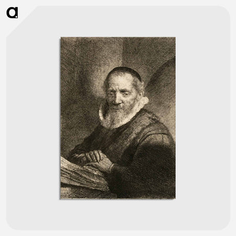 アートポストカード-Jan cornelisz. sylvius, the preacher - レンブラント ファン レイン Postcard.