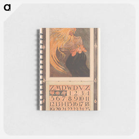 アートメモ帳-Kalenderblad maart met twee hanen - テオ ヴァン ホイテマ Memo.