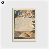 アートポストカード-By Satans Watch-fiends - ウィリアム ブレイク Postcard.