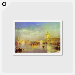 アートポストカード-The Dogana, San Giorgio, Citella, From the Steps of the Europa - ウィリアム ターナー Postcard.