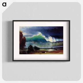 アートポスター-The Shore of the Turquoise Sea - アルバート ビアスタット Poster.